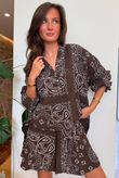 Ole Bubble Cotton Bandana Laurie Blouse Chocolate